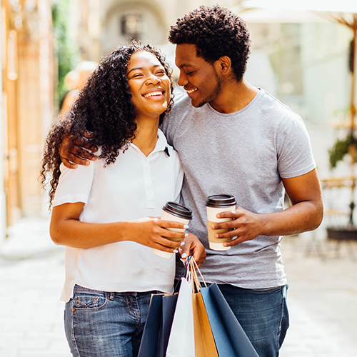 Black Couple On A Date.